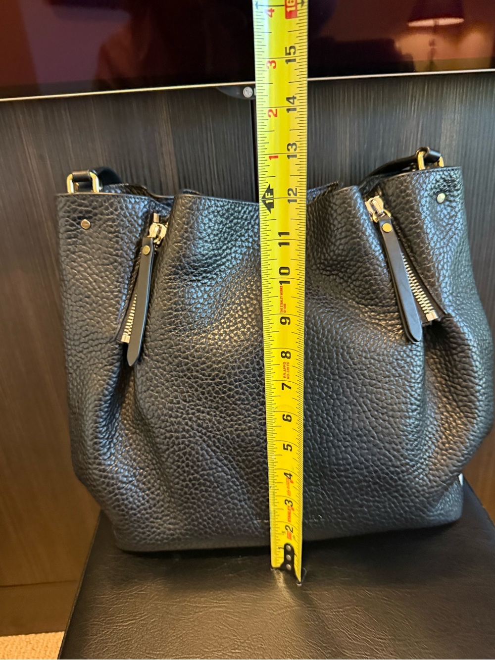 Burberry Black Pebbled Leather Hobo Shoulder Bag with Gold Hardware - Picture 7 of 7